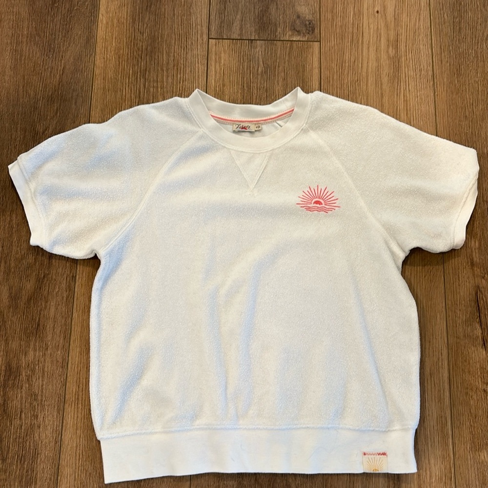 Faherty slightly cropped terry cloth top